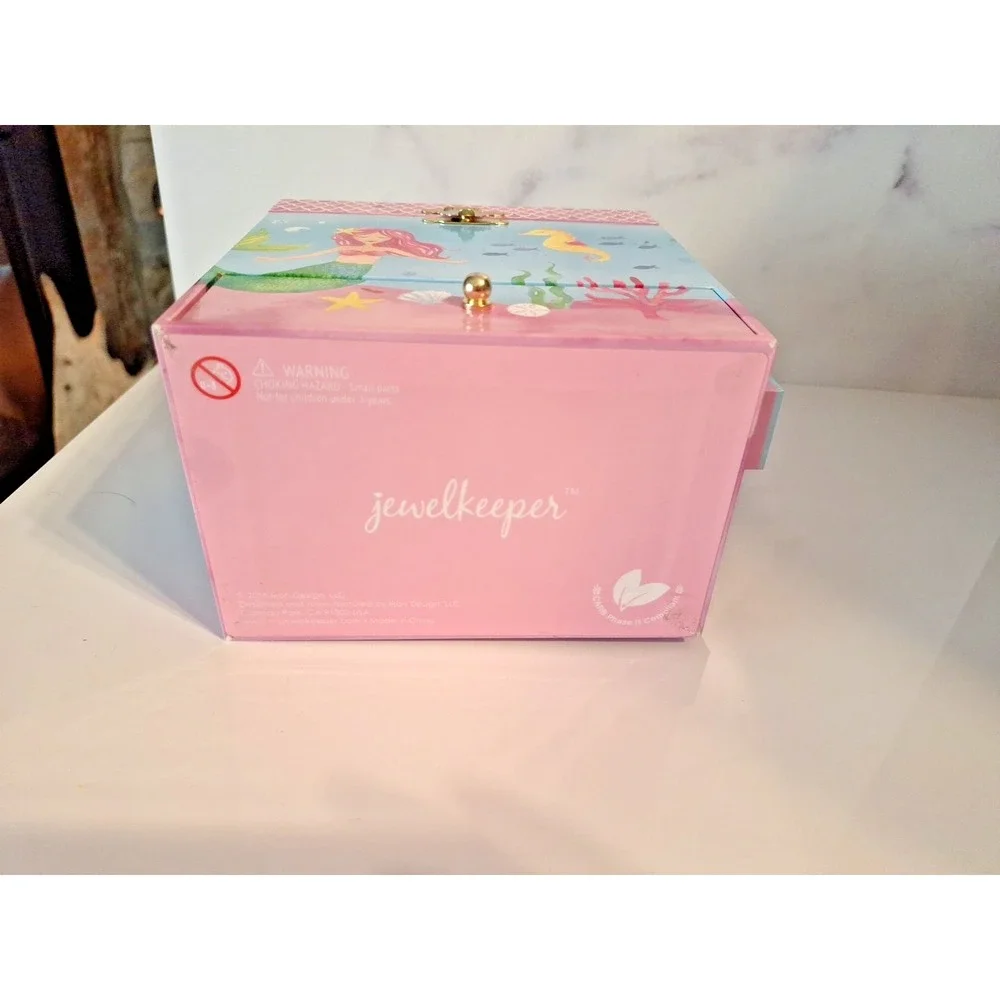 JEWELKEEPER MERMAID MAGIC MUSICAL JEWELRY BOX UNDERWATER DESIGN PULL OUT DRAWERS